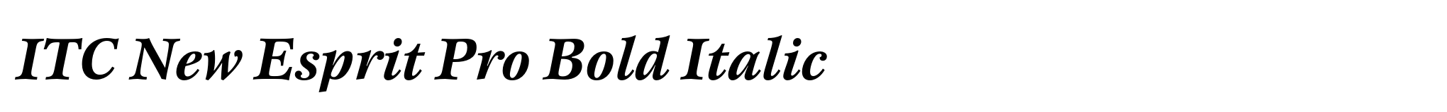 ITC New Esprit Pro Bold Italic image